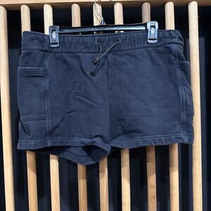 Zella Shorts Women Size L Faded Black 100% Cotton Comfy Lounge Pockets Casual